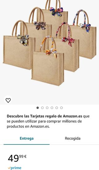 Pack de 6 bolsas de rafia NUEVAS