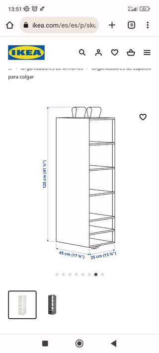 Organizador armario Rassla Ikea