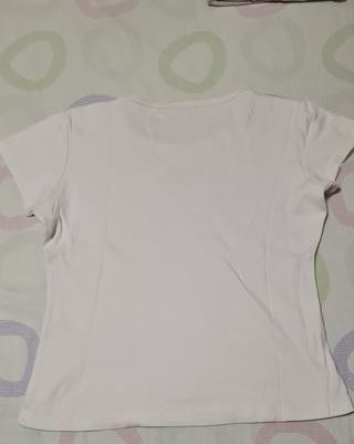 Camiseta con bordados grises de terciopelo