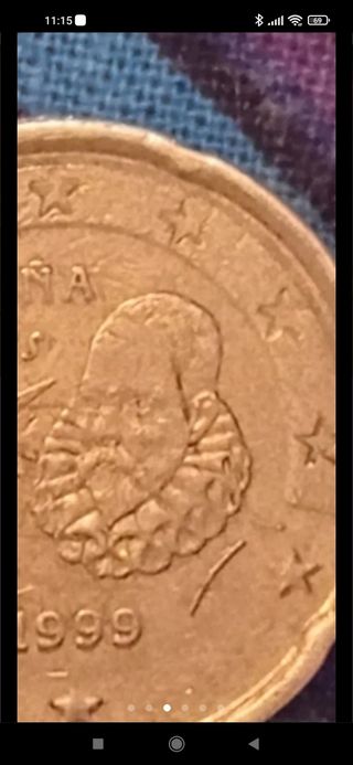 A8 - Error , 20 Céntimos España 1999 .