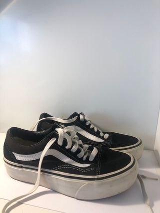 vans doble plataforma talla 35