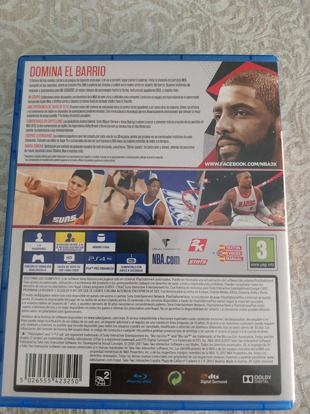 Juego ps4: Nba 2k18