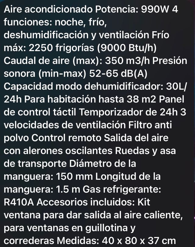 Aire Acondicionado Portátil Taurus