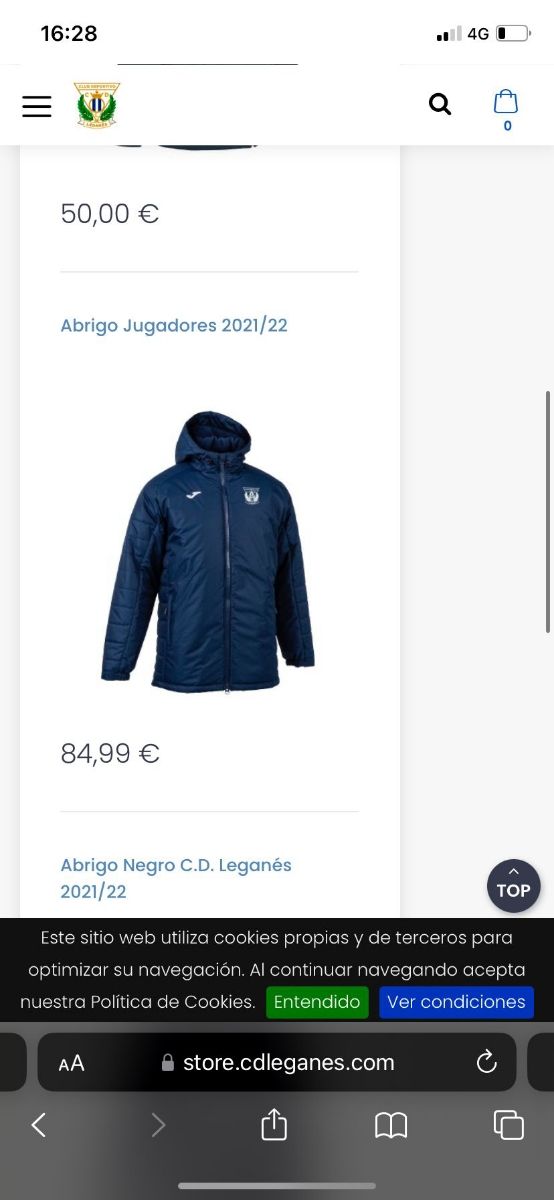 Abrigo Joma C.D. Leganes