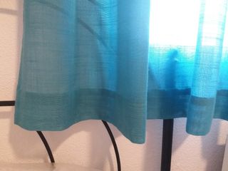 Cortinas tipo visillo azul turquesa nuevas