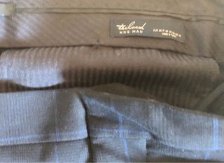 Traje azul marino cuadros Mango.