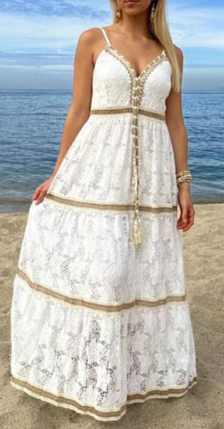 Vestido ibicenco blanco 