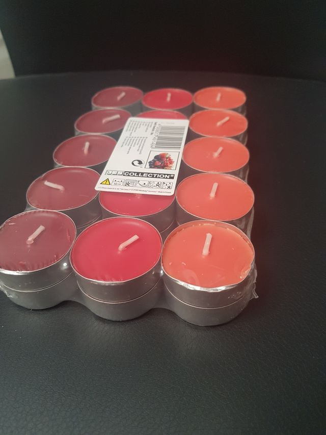 Velas aromáticas frutos rojos 30 unidades