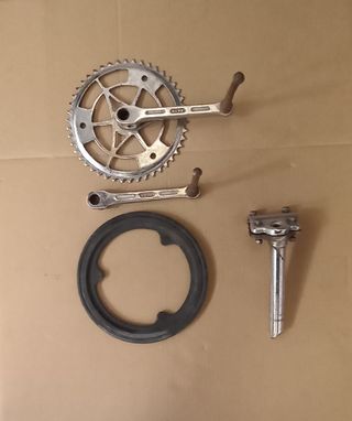 Corona plato y bielas Suar de bicicleta antigua 