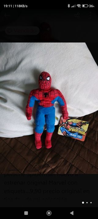 peluche Spiderman nuevo a estrenar