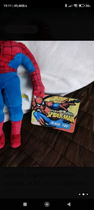 peluche Spiderman nuevo a estrenar