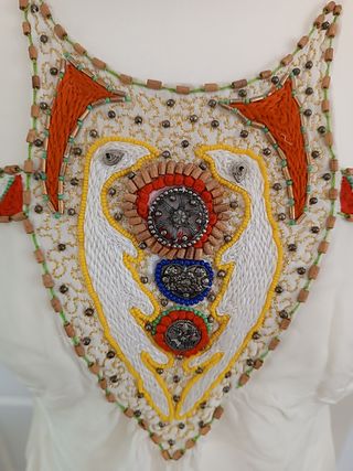 precioso top bohoo bordado abalorios 