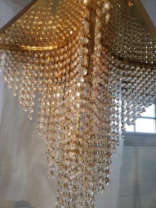 Lámpara salón cristal