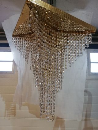 Lámpara salón cristal