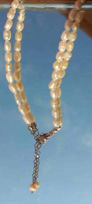 OFFERTA✨Girocollo regolabile inox perle di fiume