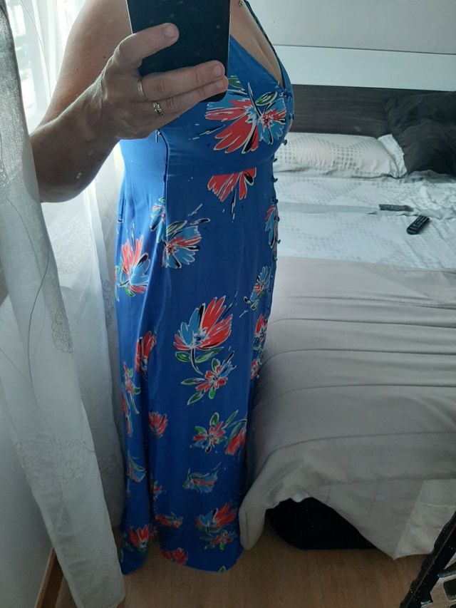 vestido largo de tirantes sfera