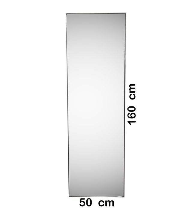SPECCHIO 160X50, CORNICE IN ACCIAIO.