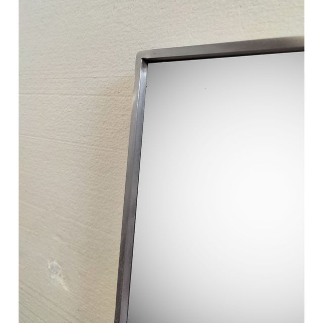 SPECCHIO 160X50, CORNICE IN ACCIAIO.