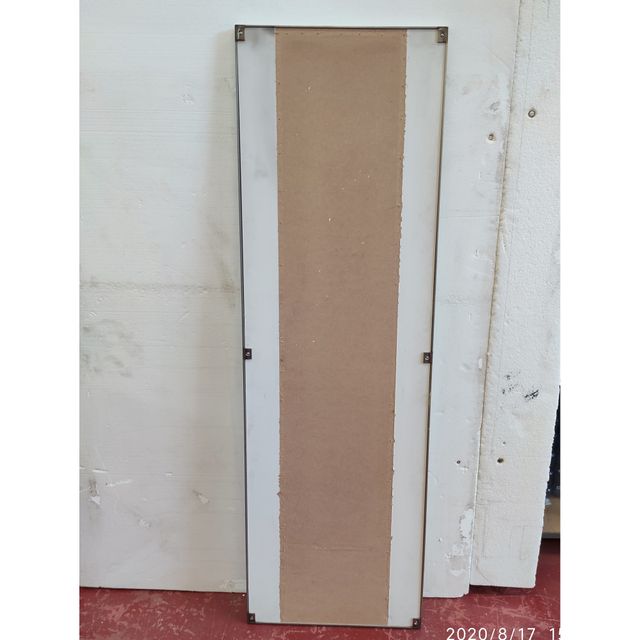 SPECCHIO 160X50, CORNICE IN ACCIAIO.