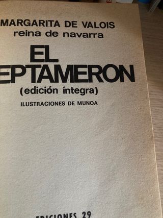 Libro El Heptamerón , de Margarita de Valois
