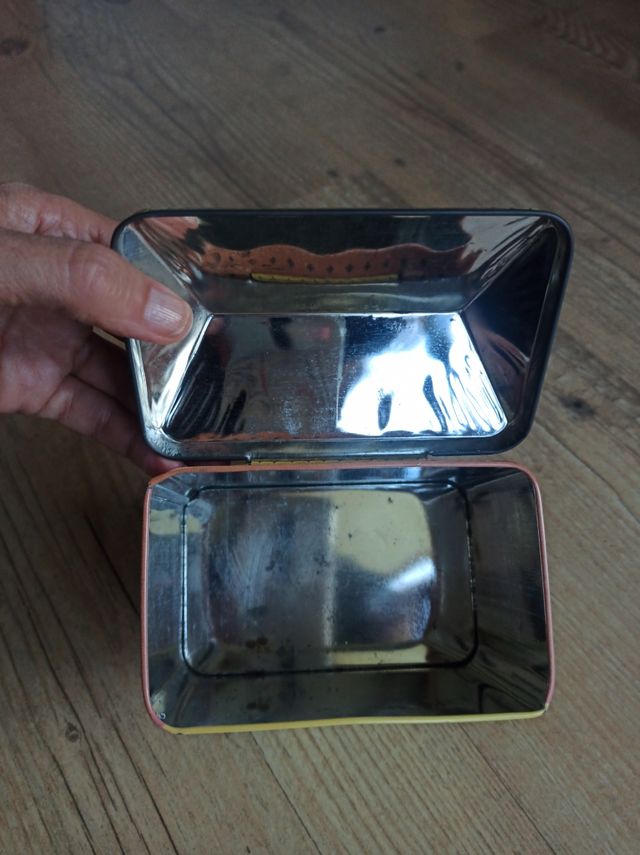 Lata en forma de casa