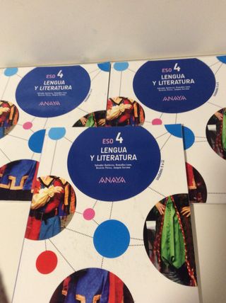 Libros de Lengua y Literatura 4º ESO Ed. Anaya