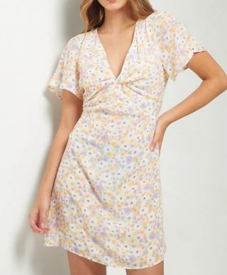 Vestido floral pull & Bear y2k