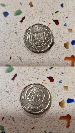 Moneda de 50 pesetas año 1996