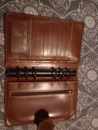Agenda Tarjetero vintage piel