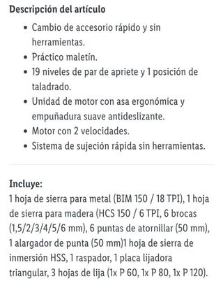  taladradora / atornilladora 3 en 1•NUEVA•