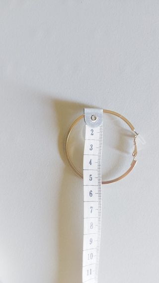 Pendientes aro con flor preservada azul