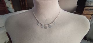Collar de plata 925 mls con figuras. 