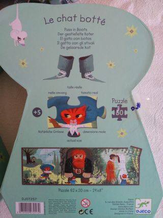 Puzzle gato con botas 50 piezas 