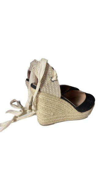 sandalias de esparto negras