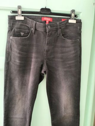 GUESS SKINNY PANTALON VAQUERO NEGRO T 30