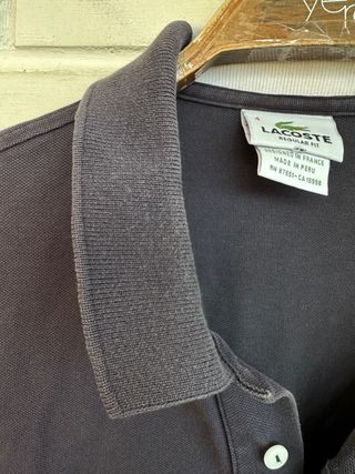 LACOSTE polo gris manga corta talla 4