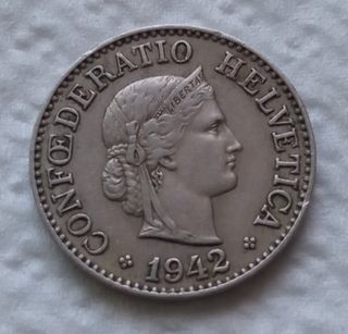 Suiza, 10 rappen de 1942.