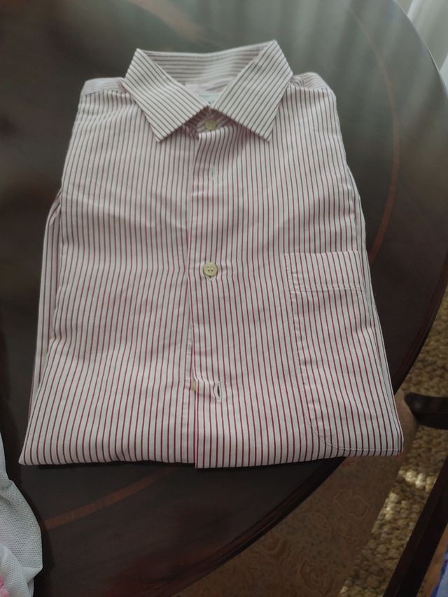 Camisa De rayas roja