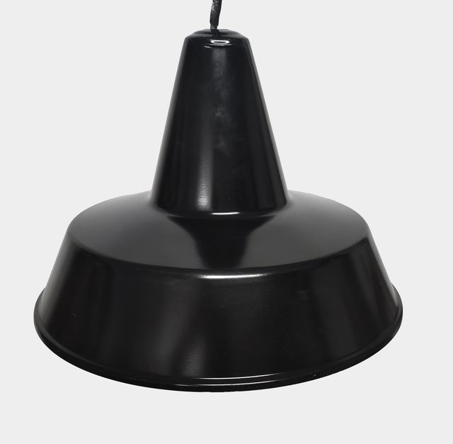 Lampada a sospensione in smalto nero