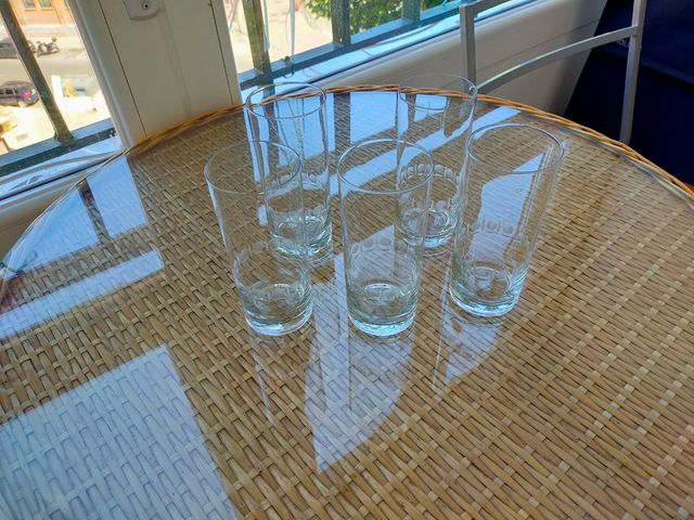 Vasos de cristal de bohemia tallados