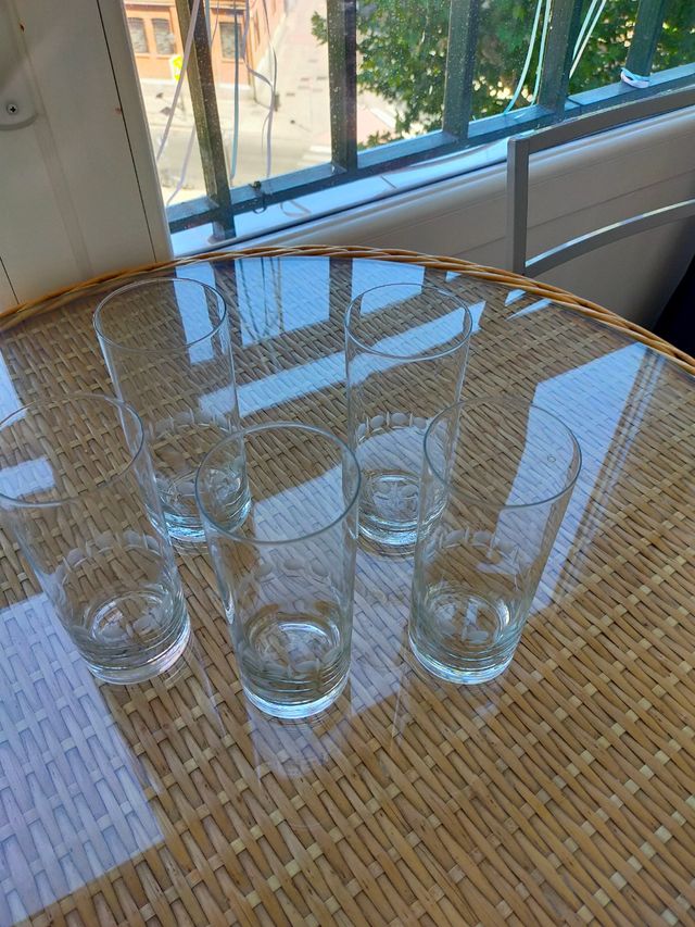 Vasos de cristal de bohemia tallados