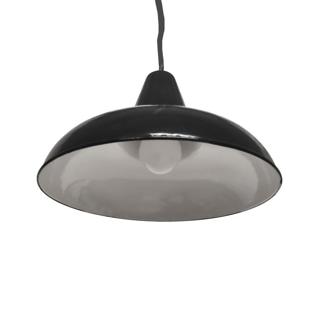 lampada a sospensione, smalto nero