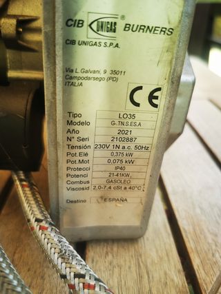 Bruciatore per caldaia diesel