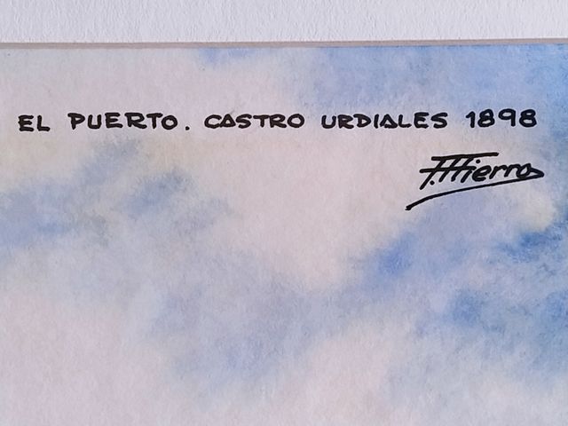 Puerto de Castro Urdiales 1898 por Fernando Hierro