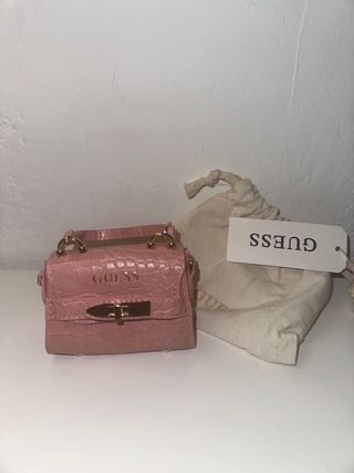 minibag mini bolso rosa de guess original