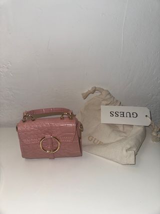 minibag mini bolso rosa de guess original