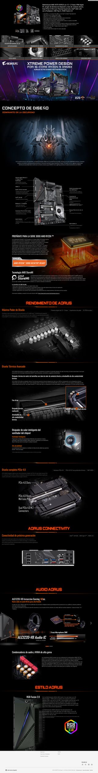 Placa Base Gigabyte X570 Aorus Pro