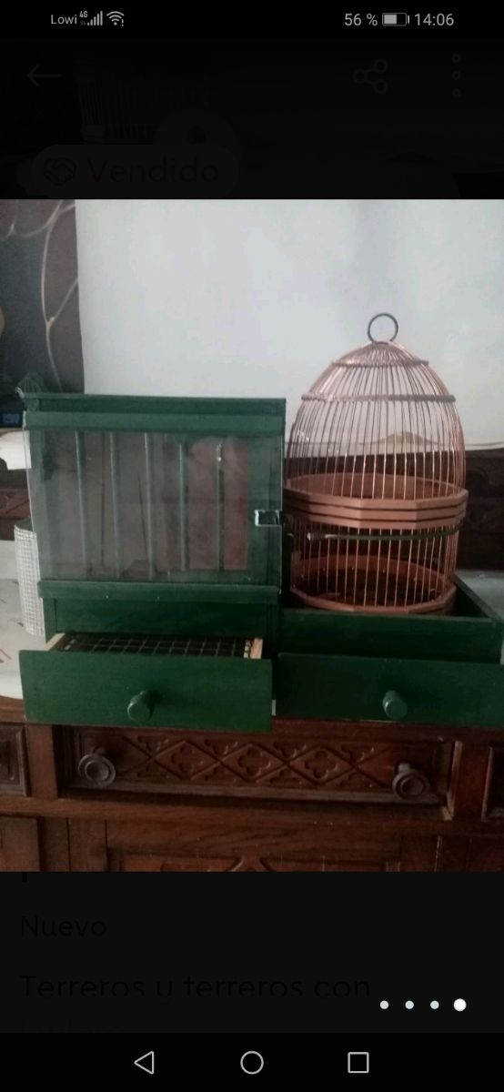 Terrero y jaula de perdiz