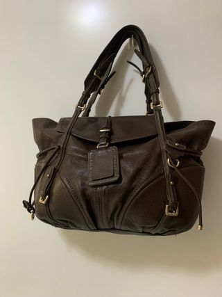 Bolso grande, de cuero, Boss.