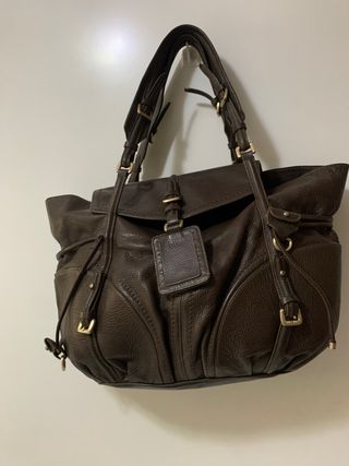 Bolso grande, de cuero, Boss.